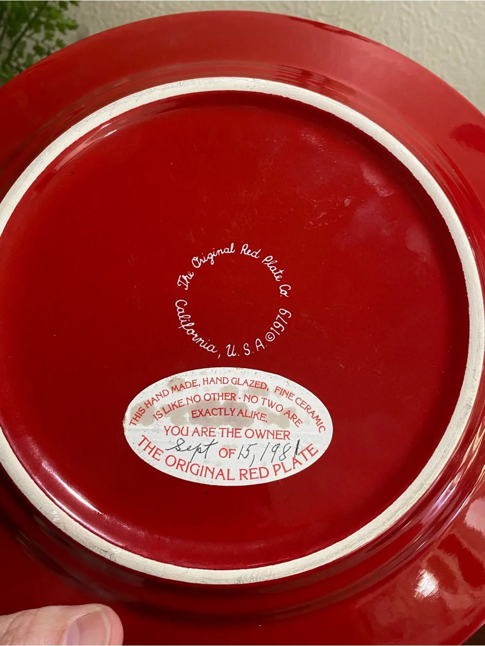 Iconic, Waechtersbach, YOU ARE SPECIAL TODAY Red Plate